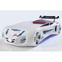 Ліжко машинка Tesla Star біла пластикова